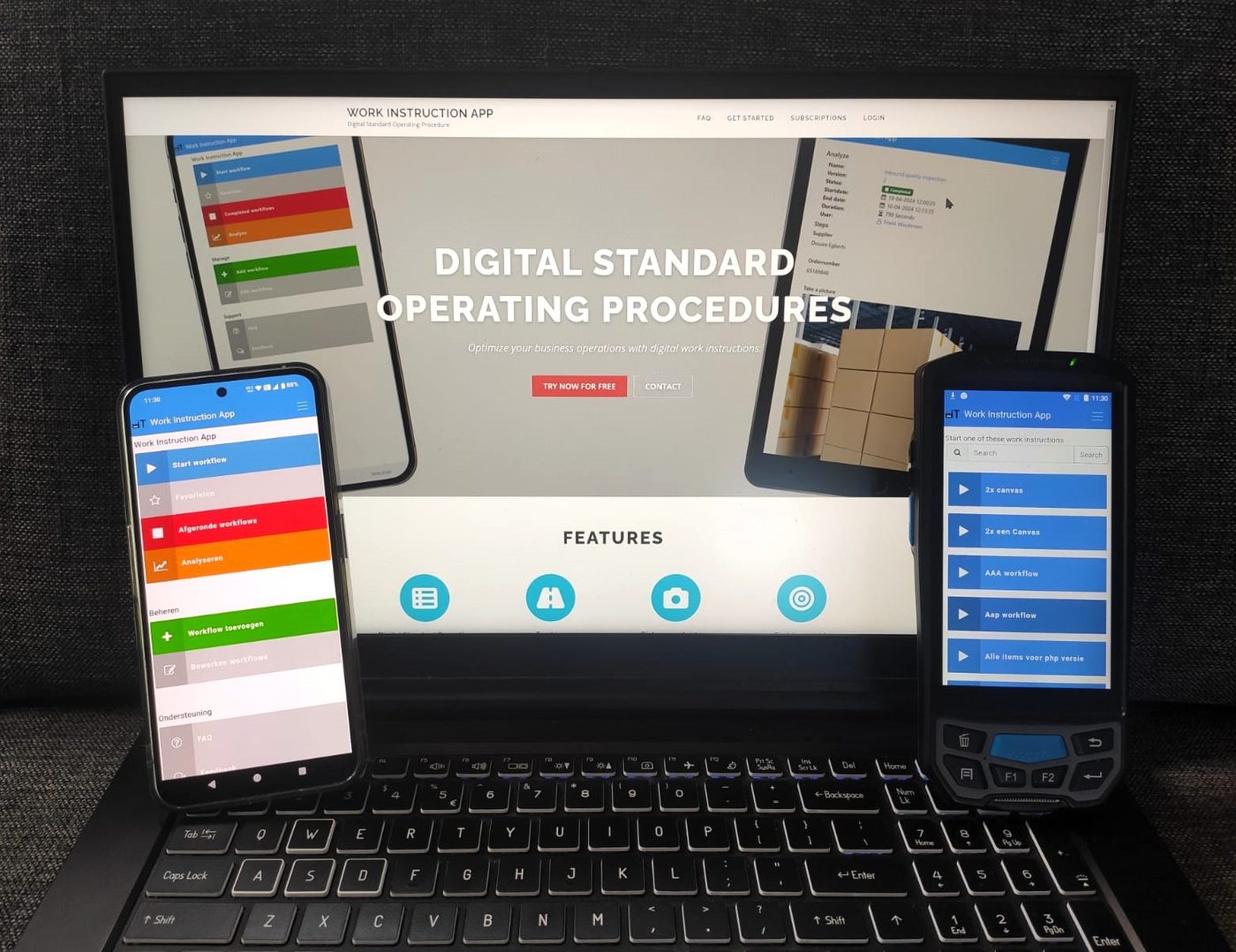 Digitale SOP's op laptop, tablet en smartphone